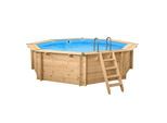 Holzpool "Java" ø 5,30 m/ 1,36m POOLROBOTER SUPER SET