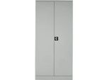 Stahlschrank, Zylinderschloss, B 916 x T 422 x H 1950 mm, lichtgrau RAL 7035