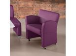 Sessel EXXPO - SOFA FASHION "Intenso, Loungesessel, modern, wahlweise in Leder oder Textil", pink (fuchsia), B:66cm H:83cm T:66cm, NaturLeder;Strukturstoff (Zusammensetzung: Polyester 100%);Luxus-Microfaser (Zusammensetzung: Aufgeflockte 100% Polyester Schicht mit Prägung);Cord (Zusammensetzung: Polyester 100%), Sessel, Sessel, hohe Bodenfreiheit, frei im Raum stellbar, hoher Sitzkomfort