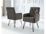 Sessel EXXPO - SOFA FASHION "Doppio, Loungesessel mit Designuntergestell, bequem und elegant", blau (antrazith), B:61cm H:89cm T:67cm, Sessel, Sessel, aufwendige Rückenverarbeitung, Breite 61 cm