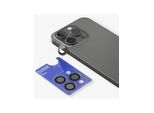 Blueo Sapphire Crystal Stainless Steel Camera Lens Protector - black - iPhone 15 Pro Max