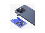 Blueo Sapphire Crystal Stainless Steel Camera Lens Protector - blue - iPhone 15 Pro Max