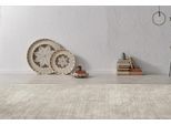 Teppich PADIRO "Bridget 125", beige (creme), B:80cm H:10mm L:150cm, Viskose, Teppiche, Teppich, Kurzflor, Hoch-Tief-Struktur mit Vintage Look