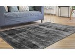 Teppich PADIRO "Village 125", grau (graphit), B:80cm H:12mm L:150cm, Bambus, Teppiche, Teppich