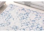 Teppich ARTE ESPINA "Peron 400", weiß (weiß, blau), B:160cm H:5mm L:230cm, Polyester, Teppiche, Teppich
