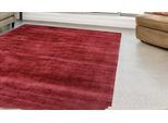 Teppich KAYOOM "Luxury 110" Gr. 4, rot, B:160cm H:13mm L:230cm, Viskose, Teppiche, Teppich, Kurzflor, meliert, handweb, Wohnzimmer