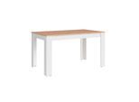 byLIVING Esstisch NORI, Breite 140 cm, weiß/Artisan Eiche (Eiche-Optik)