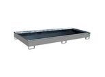 Bauer Regalwanne RW 3300-2 PE, mit PE-Einsatz, B 3262 x T 1312 x H 267 mm, bis 540 l, Stahl lackiert, mausgrau