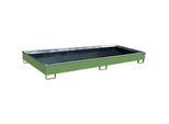 Bauer Regalwanne RW 3300-2 PE, mit PE-Einsatz, B 3262 x T 1312 x H 267 mm, bis 540 l, Stahl lackiert, resedagrün
