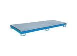 Bauer Regalwanne RW-GR 3300-1 PE, mit Gitterrost und PE-Einsatz, B 3262 x T 1312 x H 195 mm, bis 240 l, Stahl lackiert, lichtblau