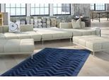 Teppich KAYOOM "Luxury 410" Gr. 2, blau (marineblau), B:80cm H:13mm L:150cm, Viskose, Teppiche, Teppich, Wohnzimmer
