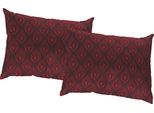 Dekokissen ADAM "Feathers", rot (dunkelrot, rot, bedruckt), B:40cm L:60cm, Baumwolle, Dekokissen_Sitzkissen_Kissenhüllen, GOTS zertifiziert, Kissenhülle ohne Füllung, 1 Stück