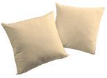 Dekokissen WIRTH Gr. 2, grau (taupe, unifarben), B:50cm L:50cm, Kunstfaser, Dekokissen_Sitzkissen_Kissenhüllen, Kissenhülle ohne Füllung, 2 Stück