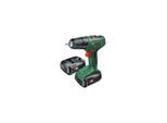 Bosch Professional EasyDrill 18V-40 Akku-Bohrschrauber mit 2x Akkupack PBA 18V 2.0Ah W-B, 06039D8005)