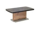 Venda Couchtisch , Anthrazit, Grau, Wildeiche , Holzwerkstoff , Betonoptik , rechteckig , Bodenplatte , 63x53-72x110-180 cm , ausziehbar, höhenverstellbar , Wohnzimmer, Wohnzimmertische, Couchtische, Höhenverstellbare Couchtische