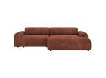 home24 Ecksofa , Bronzefarben , Textil , Füllung: Schaumstoffflocken , Ottomane rechts, L-Form , 292x178 cm , Rücken echt , Wohnzimmer, Sofas & Couches, Wohnlandschaften, Ecksofas