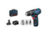 Bosch Akku-Schlagbohrschrauber GSB 12V-15 mit 1 x 4,0 Ah 1 x 2,0 Ah Li-Ion Akku