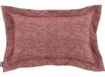 Dekokissen H.O.C.K. "Addicted", rot (bordeaux, rot, rubinrot, jaquard, struktur, unifarben), B:30cm H:10cm L:50cm, Baumwolle, Polyester, Polyacryl, Dekokissen_Sitzkissen_Kissenhüllen, mit angesagtem Stehsaum, Kissenhülle mit Füllung, 1 Stück