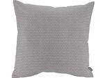 Dekokissen H.O.C.K. "Miss Dots Kissen", grau (taupe, gepunktet), B:50cm H:10cm L:50cm, Baumwolle, Polyester, Dekokissen_Sitzkissen_Kissenhüllen, mit Punkten, Kissenhülle mit Füllung, 1 Stück