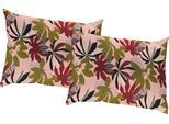 Dekokissen ADAM "Jungle", rot (dunkelrot, rosa, bedruckt), B:40cm L:60cm, Baumwolle, Dekokissen_Sitzkissen_Kissenhüllen, GOTS zertifiziert - Kissenhülle ohne Füllung, 1 Stück