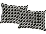 Dekokissen ADAM "Circles", grau (dunkelgrau, hellgrau, bedruckt), B:40cm L:60cm, Baumwolle, Dekokissen_Sitzkissen_Kissenhüllen, GOTS zertifiziert - Kissenhülle ohne Füllung, 1 Stück