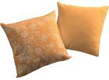 Dekokissen ADAM "Flower Cuveé", gelb (curry, geblümt), B:50cm L:50cm, Baumwolle, Dekokissen_Sitzkissen_Kissenhüllen, mit Blumenmuster, Wendekissenhülle ohne Füllung, 1 Stück