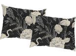 Dekokissen ADAM "Eden", schwarz (schwarz, weiß, bedruckt), B:40cm L:60cm, Baumwolle, Dekokissen_Sitzkissen_Kissenhüllen, GOTS zertifiziert - Kissenhülle ohne Füllung, 1 Stück