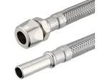 Flexibler Verbindungsschlauch - 1 x Klemmverschraubung und 1 x Rohrstutzen 10 mm - Länge 300 mm ** 1m/12,43 EUR