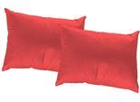 Dekokissen WIRTH Gr. 3, rot (rot, unifarben), B:40 L:60, Kunstfaser, Dekokissen_Sitzkissen_Kissenhüllen, Kissenhülle ohne Füllung, 2 Stück