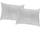 Dekokissen WIRTH "Riccia" Gr. 3, bunt (weiß, silberfarben, gemustert), B:40cm L:60cm, Baumwolle, Polyester, Dekokissen_Sitzkissen_Kissenhüllen, Kissenhülle ohne Füllung, 2 Stück