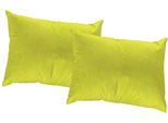 Dekokissen WIRTH "Lahnstein" Gr. 1, grün (hellgrün, gemustert unifarben), B:40cm L:40cm, Polyester, Dekokissen_Sitzkissen_Kissenhüllen, Kissenhülle ohne Füllung, 2 Stück
