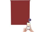 sunlines Elektrisches Rollo »Akkurollo Structure«, blickdicht, ohne Bohren, appgesteuert via Bluetooth, weißer Fallstab