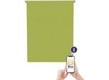 sunlines Elektrisches Rollo »Akkurollo Structure«, blickdicht, ohne Bohren, appgesteuert via Bluetooth, weißer Fallstab