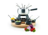 Mäser Fondueset, Edelstahl Fondueset Schwarz / Braun