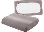 Kissenbezug BELLANA "Universal Jersey", grau (taupe), B:80cm L:40cm, Feinjersey, Obermaterial: 95% Baumwolle, 5% Elasthan, Kissenbezüge, passend für Nackenstützkissen
