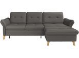 Ecksofa SIT & MORE "Göteborg", braun (mocca), B:268cm H:90cm T:176cm, Sofas, Ecksofa, Sitztiefenverstellung und Federkern, wahlweise mit Bettfunktion