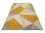 Teppich WECON HOME "Next Time 2.0", gelb, B:70cm H:8mm L:140cm, Polyester, Teppiche, Teppich, modern, handgefertigt, geometrisches Design für Wohn-, Schlafzimmer