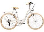 Cityrad DACAPO "Balloon Damenrad 28'' weiß 6 Gänge 48 cm" Gr. 48, weiß (weiß, weiß), Fahrräder, Damen, 48cm, 28 Zoll (71,12cm) hinten: 28 Zoll (71,12cm)