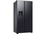 SAMSUNG Side-by-Side "RS80F64KEF", E (A-G), silber (schwarz steel), B:91,2cm H:178cm T:72,6cm, Kühlschränke