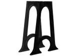 vidaXL Esstisch-Beine 2 Stk. mit Gewölbtem Fuß A-Gestell Gusseisen