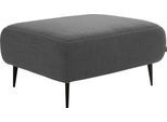 Hocker DESIGNWERK "Forma, zeitloser Desighocker mit aktuellem Fuß", grau (dunkelgrau), B:90cm H:47cm T:70cm, Flachgewebe 100% Polyester;Struktur 98% Polyester, 2% Acryl, Hocker, Polsterhocker, in hochwertiger Verarbeitung & tollem Sitzkomfort