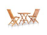 vidaXL 3-tlg. Bistro-Set Klappbar Teak Massivholz
