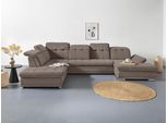 COTTA Wohnlandschaft »Holiday U-Form mit Sitztiefen-, Armteil- und Kopfteilverstellung«, wahlweise mit Bettfunktion &...