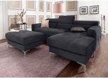 COTTA Polstergarnitur »Sammy L-Form«, (Set), Set bestehend aus: Ecksofa mit Kopfteilverstellung & Hocker