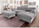 COTTA Polstergarnitur »Sammy L-Form«, (Set), Set bestehend aus: Ecksofa mit Kopfteilverstellung & Hocker