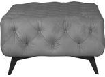 Leonique Polsterhocker »Amaury«, Chesterfield-Optik, Breite 80cm, Fussfarbe wählbar
