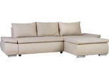 Home affaire Ecksofa »Acra L-Form«, mit Bettfunktion und Bettkasten, in Mattenoptik