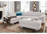 COTTA Polstergarnitur »Driver L-Form«, (Set, 2 tlg.), Set bestehend aus: Ecksofa mit Kopfteilverstellung & Hocker