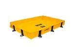 Justrite Leckage Faltwanne Lite, befahrbar, L 1200 x B 1200 x H 203 mm, 299 L, gelb