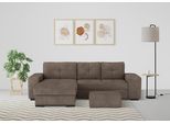 COTTA Ecksofa »Mattina L-Form«, mit Hocker, wahlweise mit Bettfunktion & Bettkasten